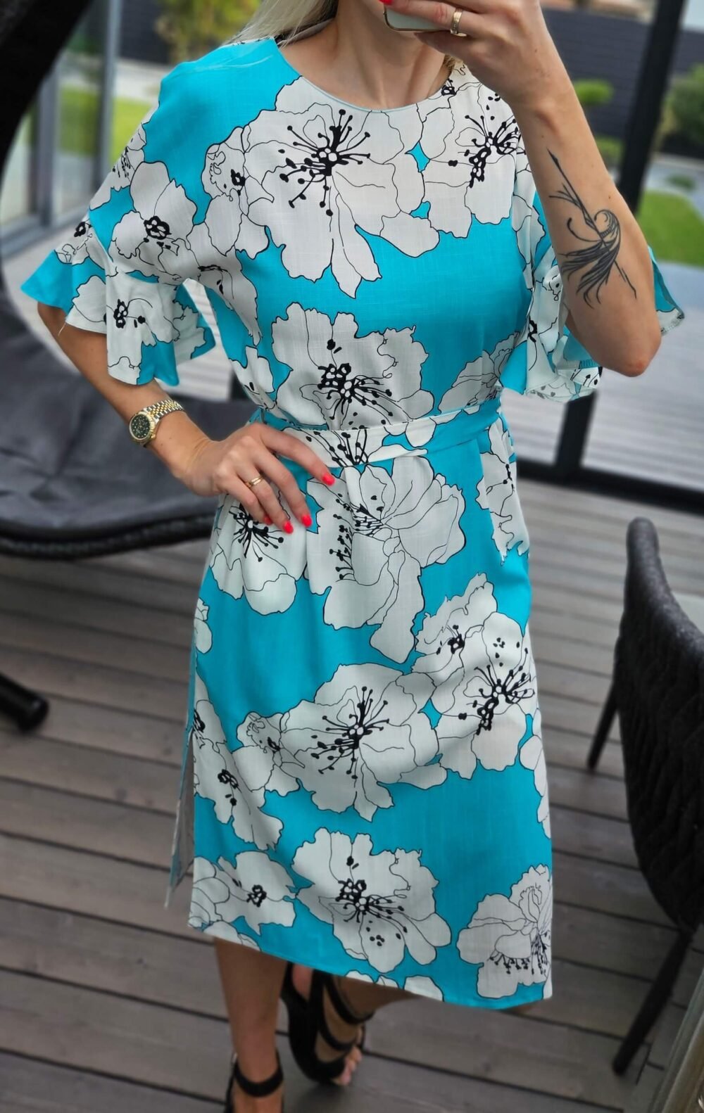 Suknelė "Rozi" su gėlėm