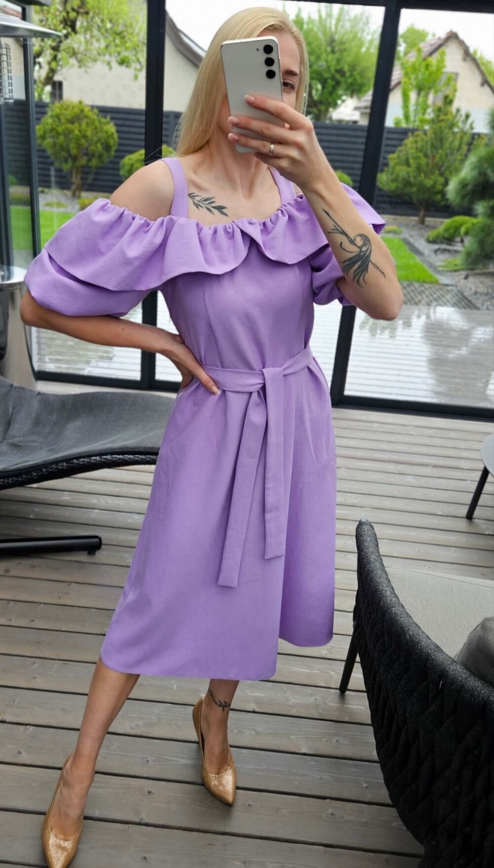 Suknelė "Aura" alyvinė