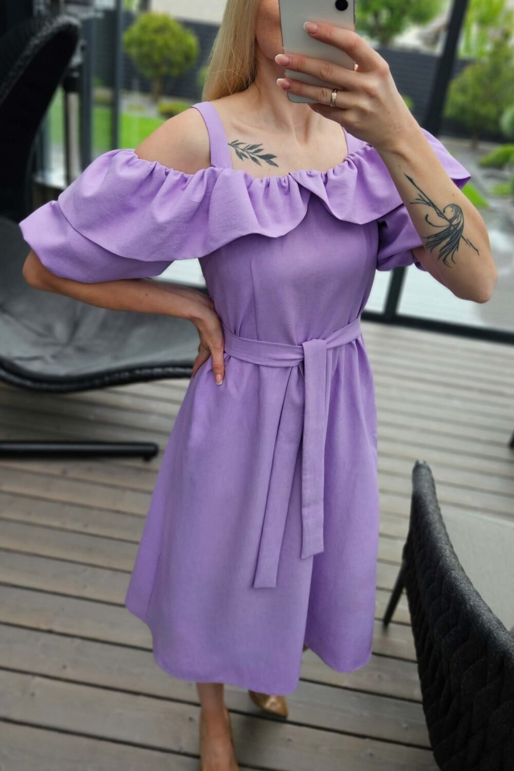 Suknelė "Aura" alyvinė