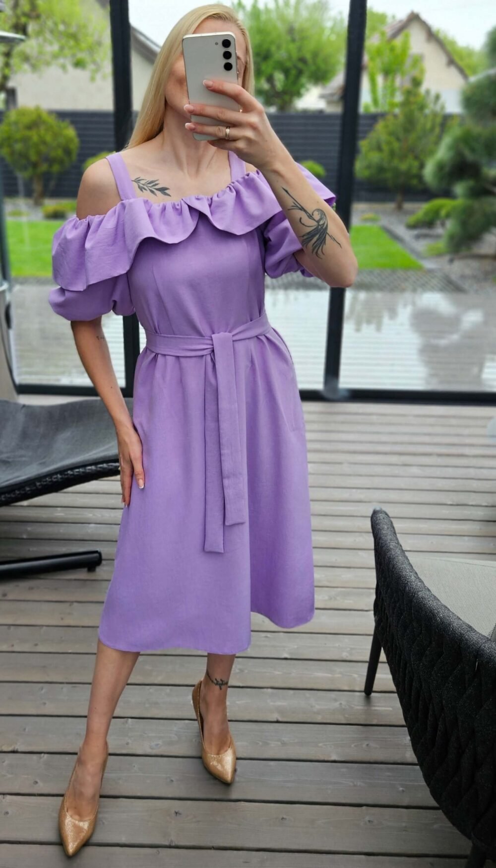 Suknelė "Aura" alyvinė