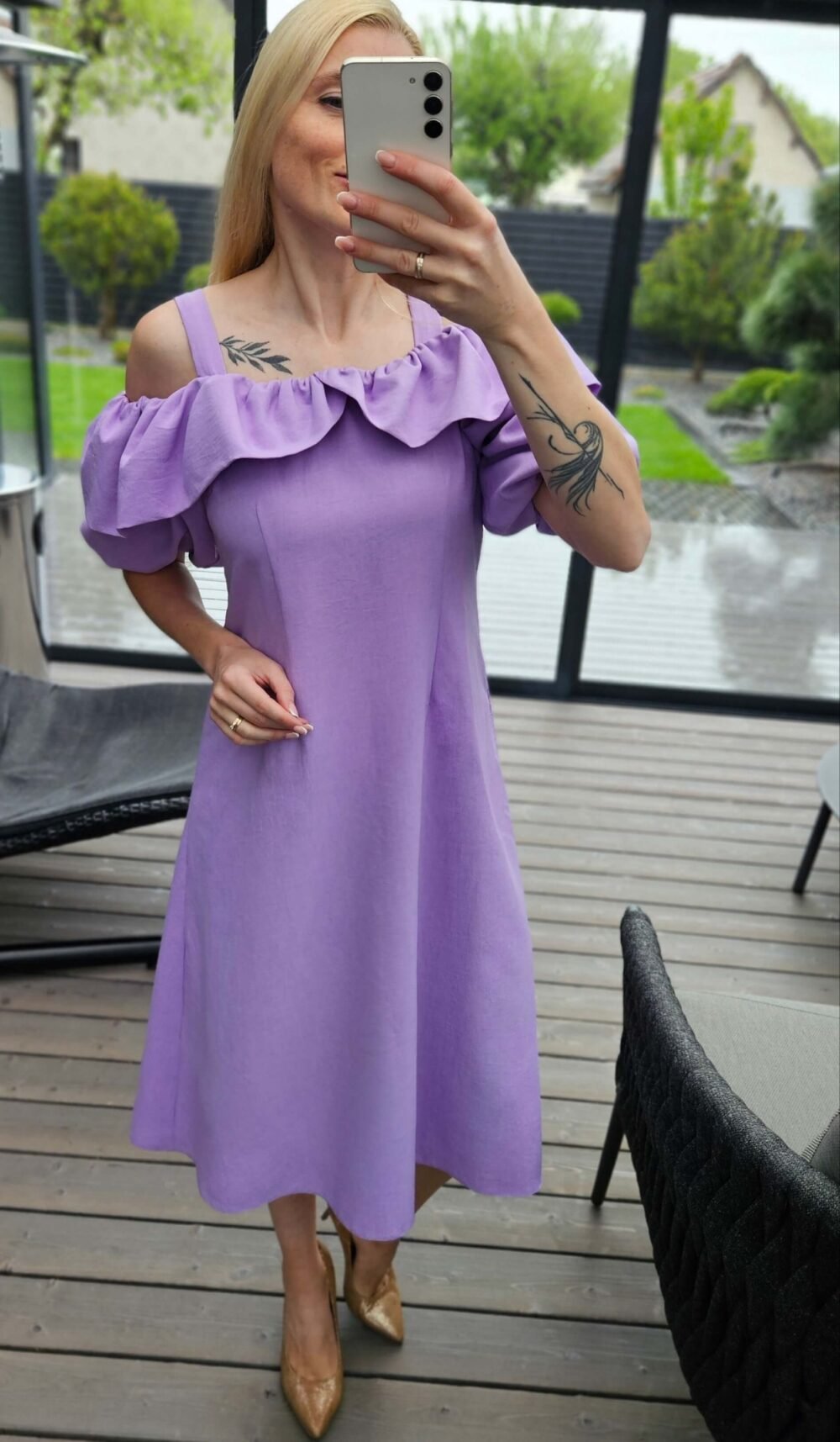 Suknelė "Aura" alyvinė