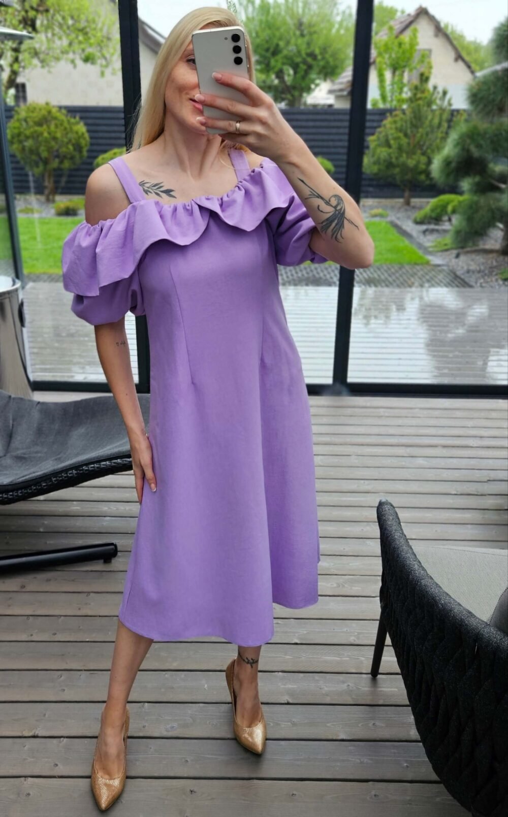 Suknelė "Aura" alyvinė