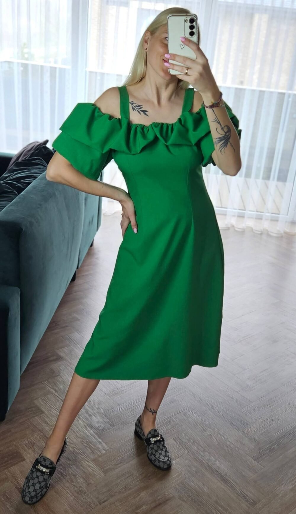 Suknelė "Aura old" žalia