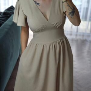 Suknelė "Svaja" smėlio spalvos