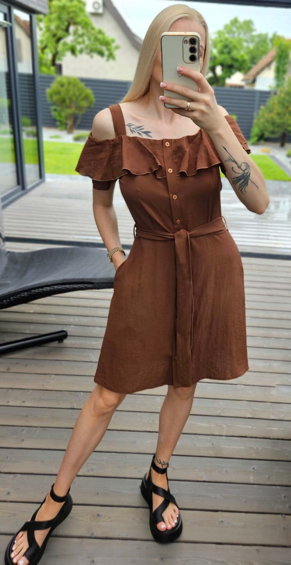 Suknelė "Oazė" ruda
