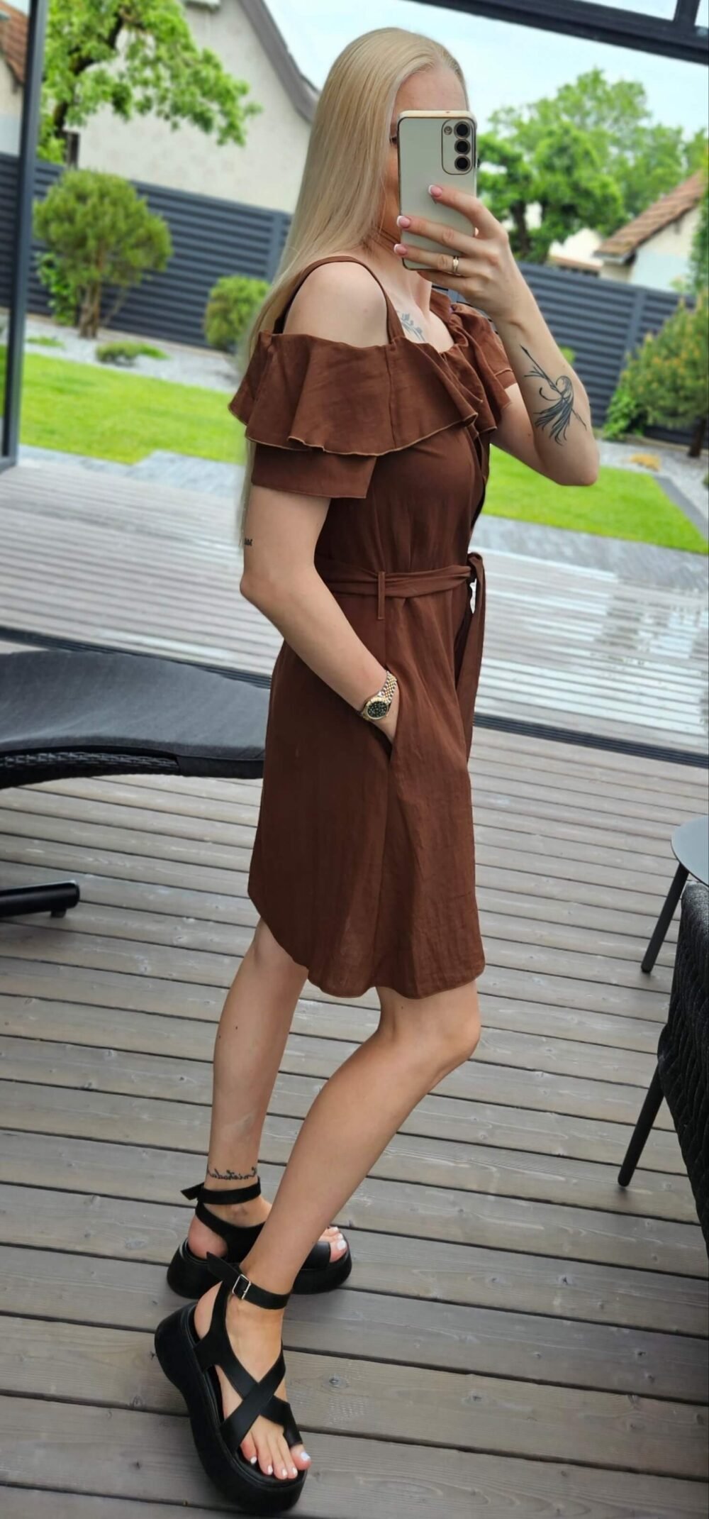 Suknelė "Oazė" ruda