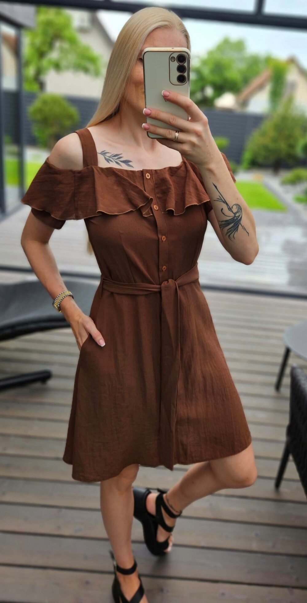 Suknelė "Oazė" ruda