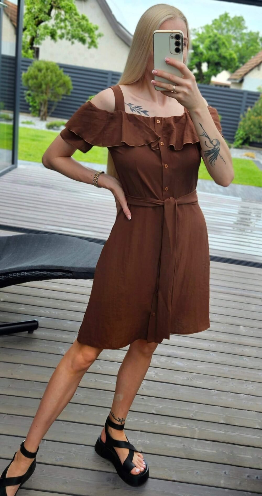 Suknelė "Oazė" ruda
