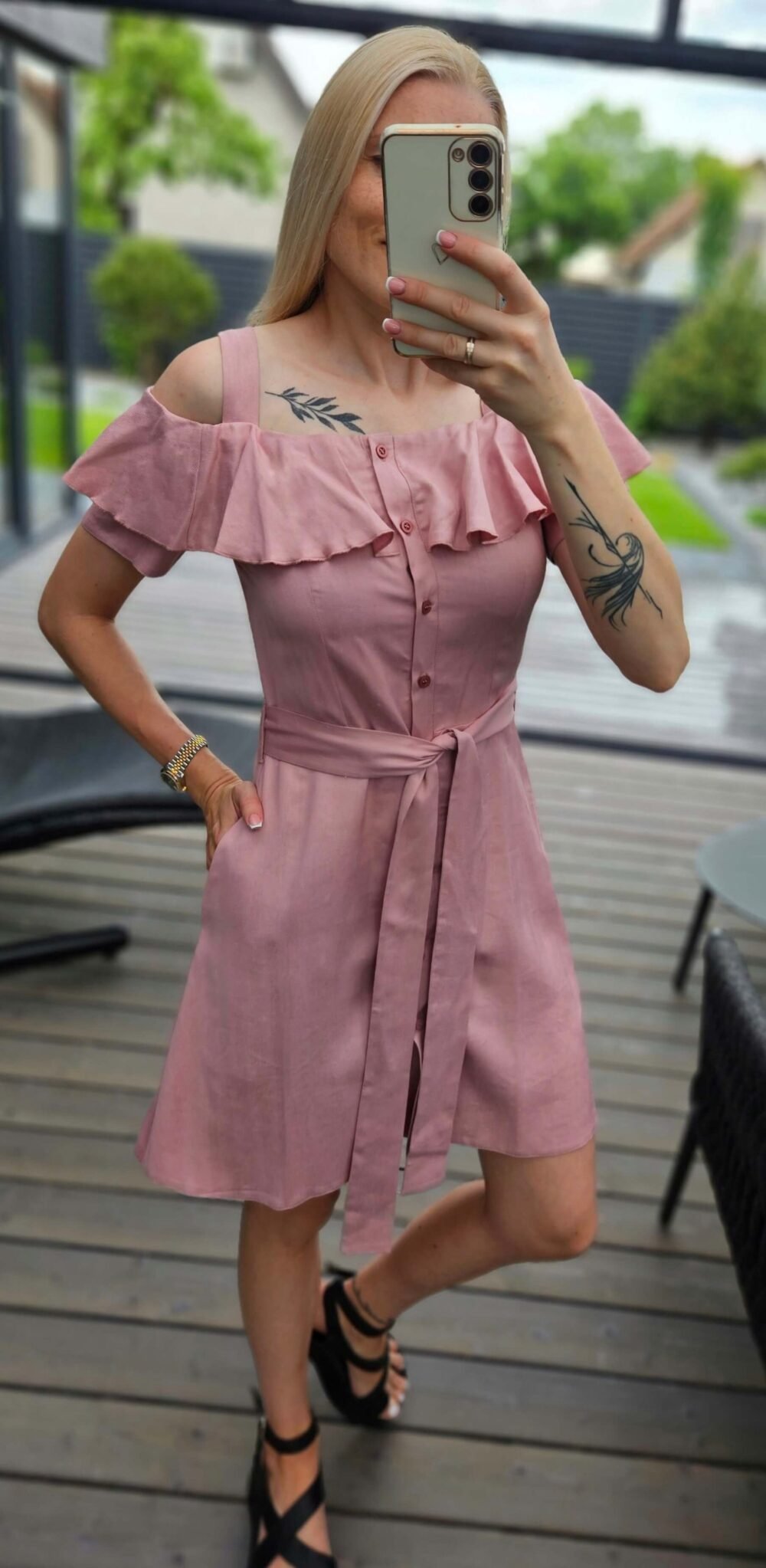 Suknelė "Oazė" šv.rožinė