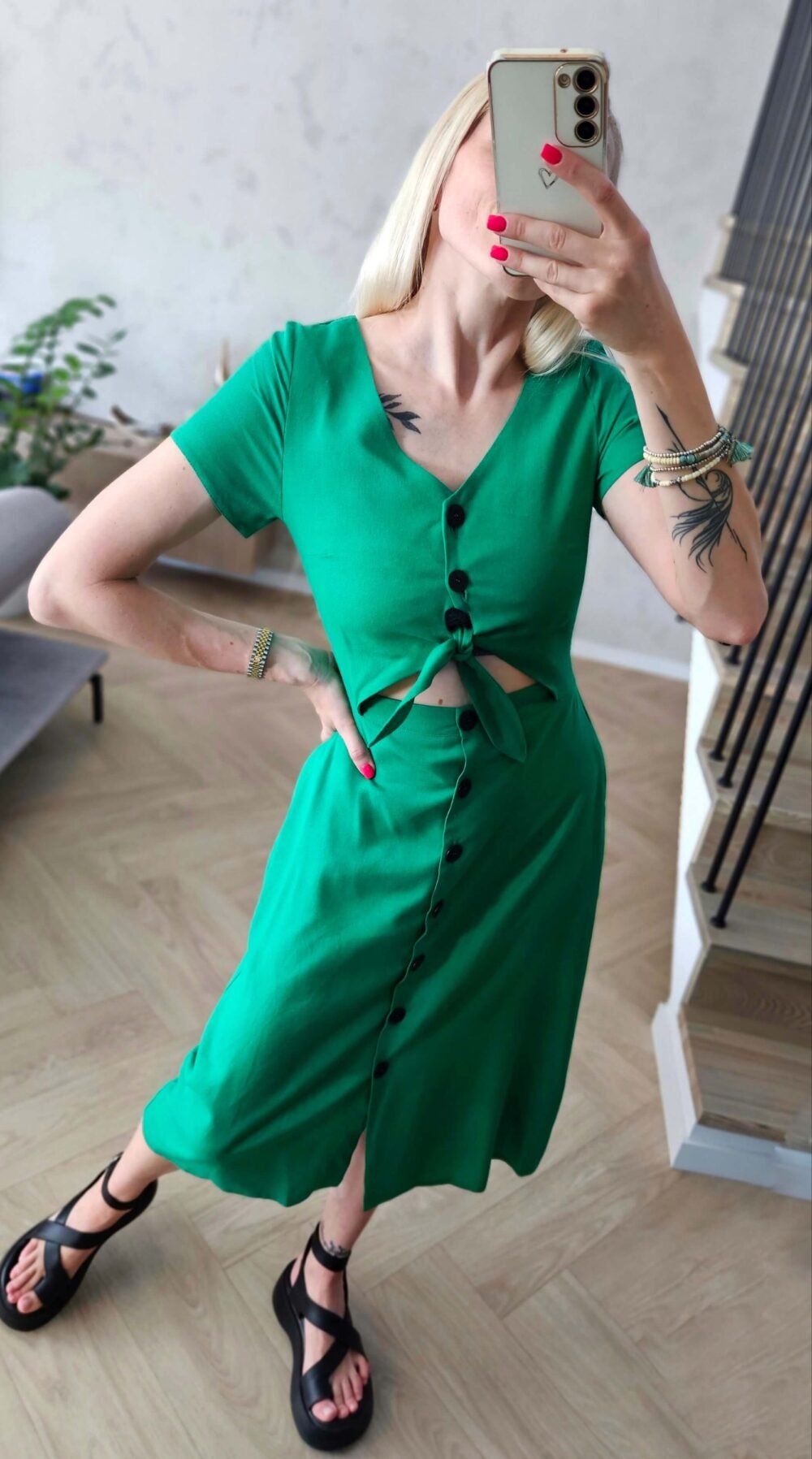 Suknelė "Flirtas" žalia