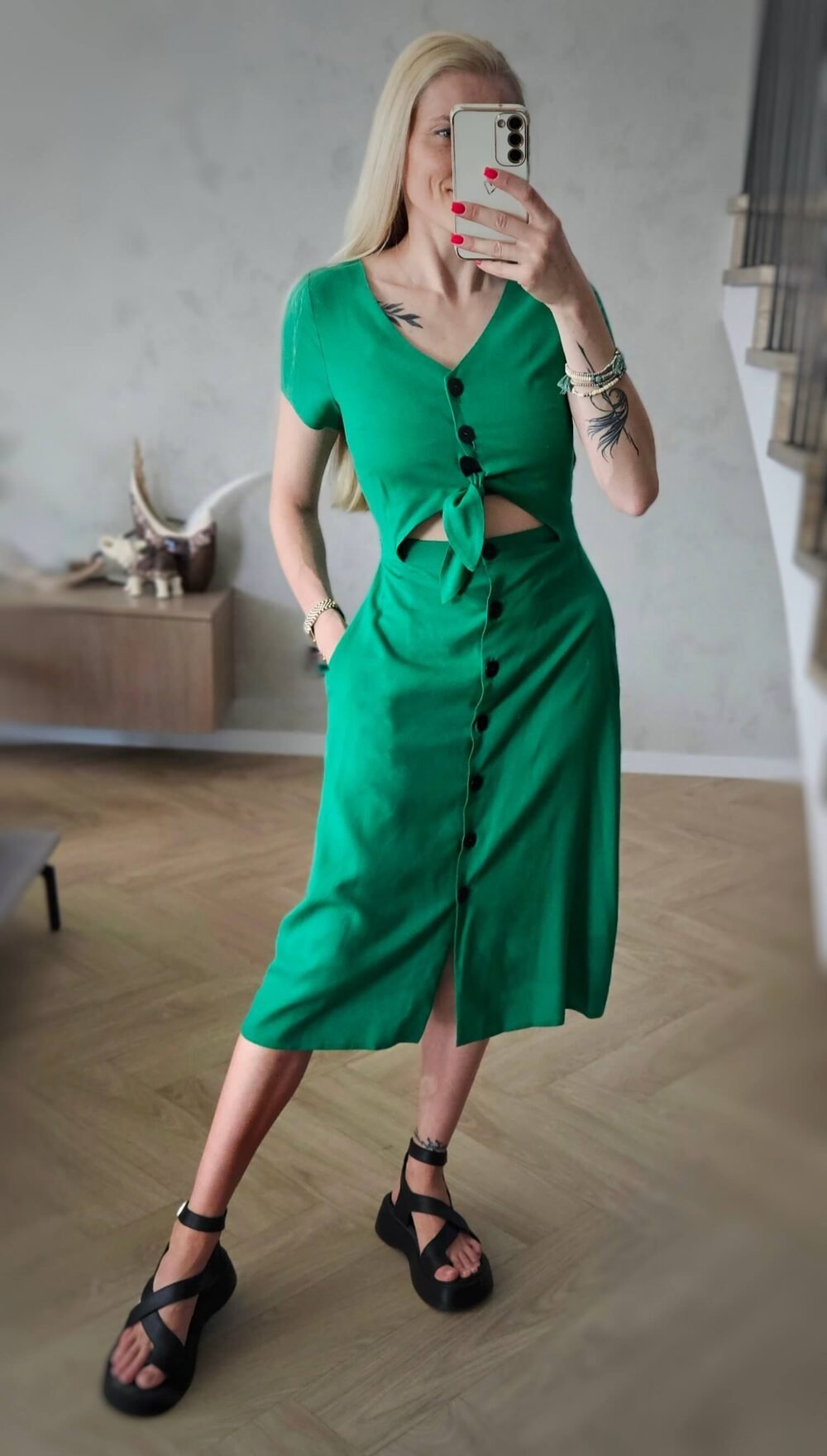 Suknelė "Flirtas" žalia