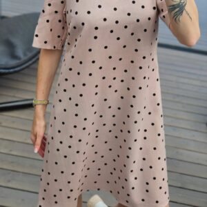 Suknelė "Dotty Linen" rausva