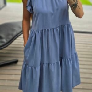 Suknelė "Ruffle' melsva