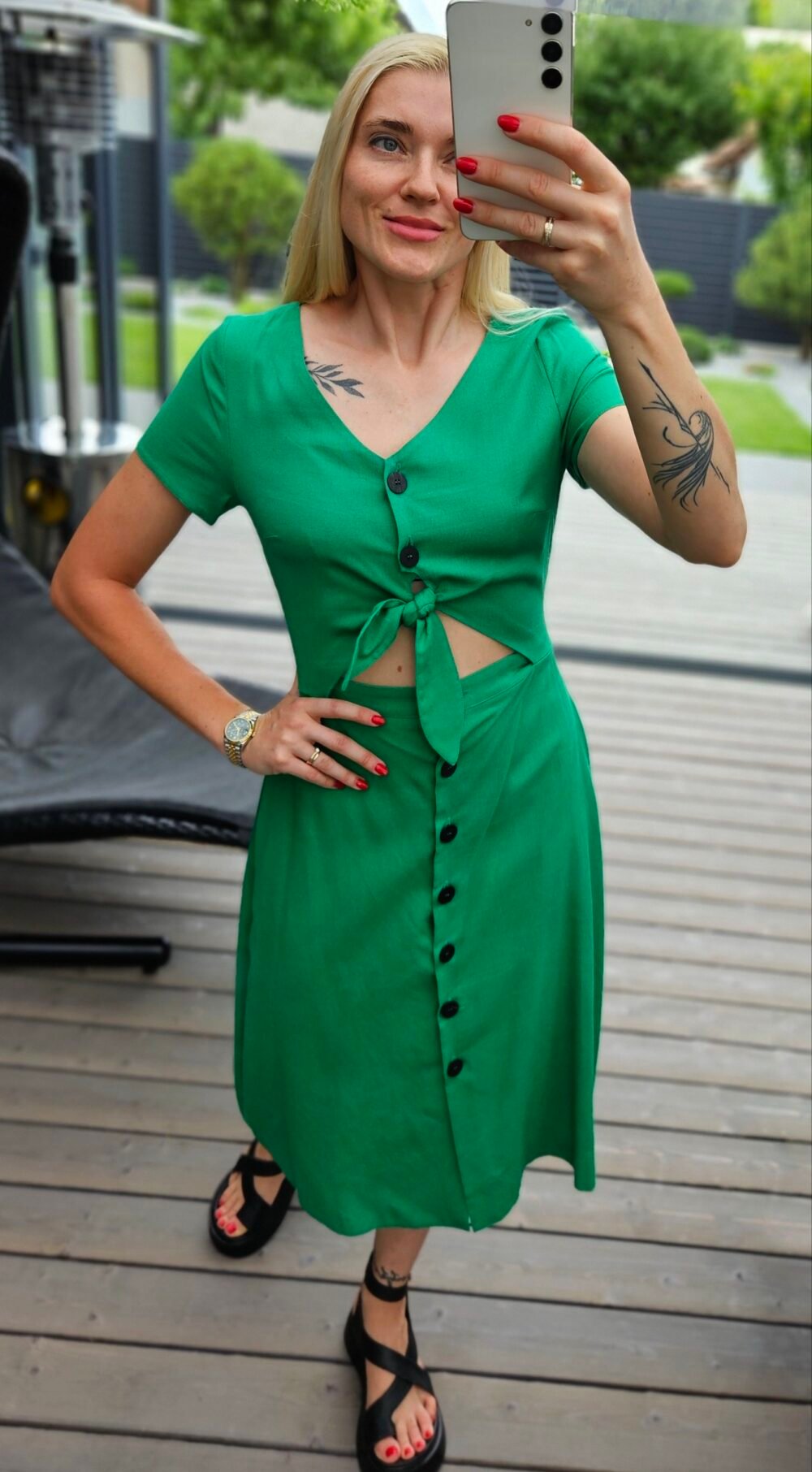 Suknelė "Flirtas" žalia