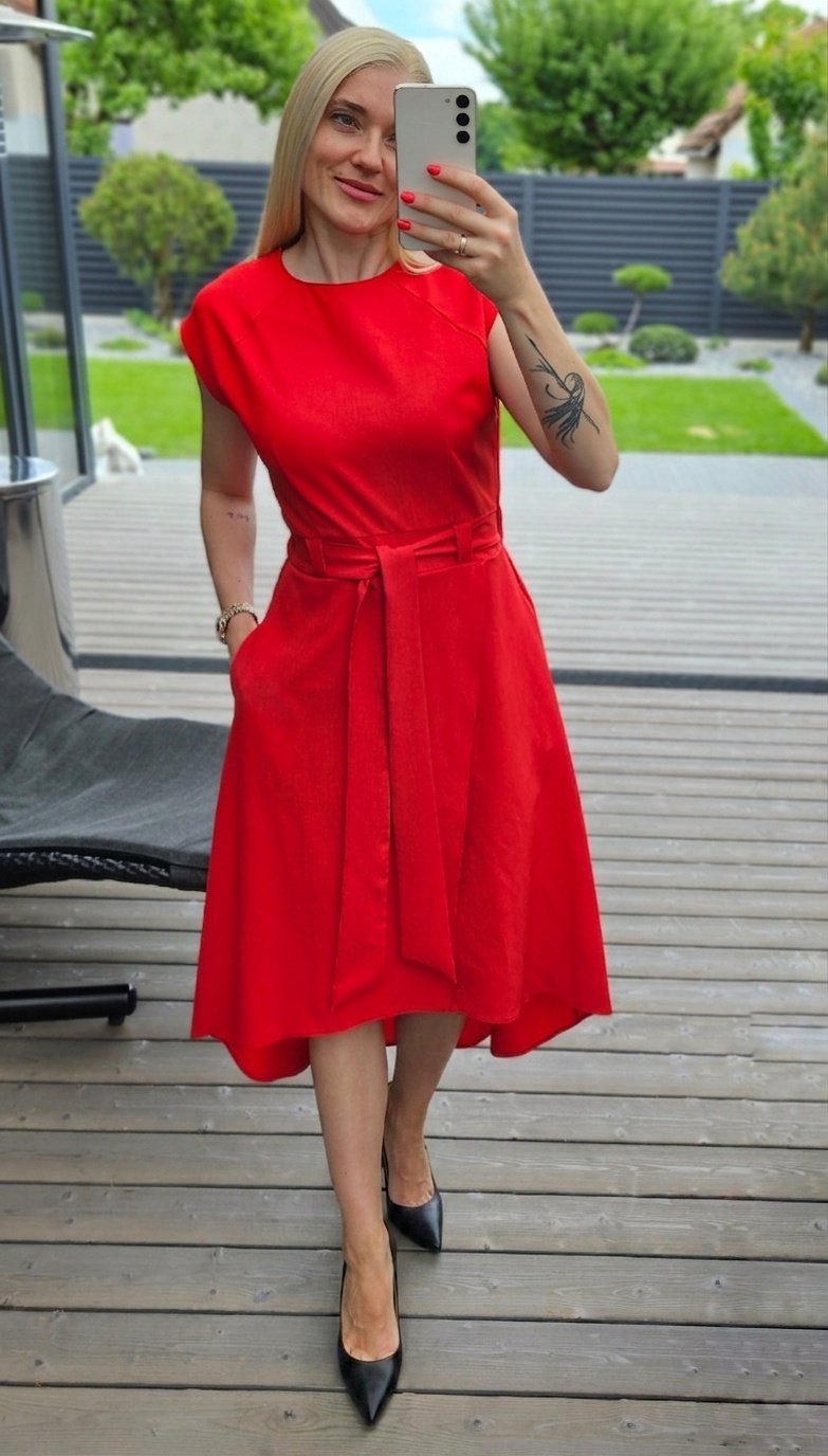 Suknelė "Liepsna" raudona