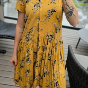 Suknelė" Austė" garstyčių spalvos