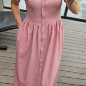 Suknelė "Belted" šv.rožinė