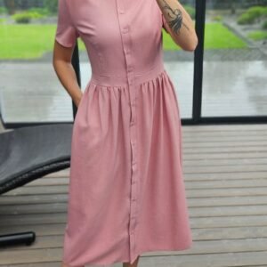 Suknelė "Belted" šv.rožinė