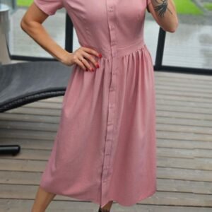 Suknelė "Belted" šv.rožinė
