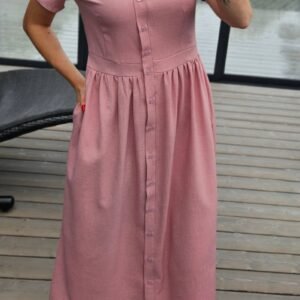 Suknelė "Belted" šv.rožinė