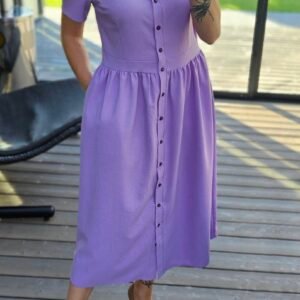 Suknelė "Belted" alyvinė