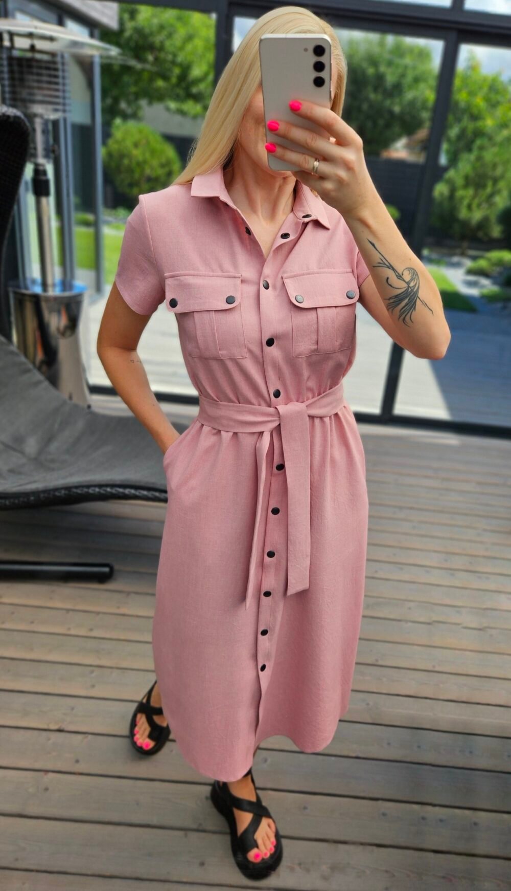 Suknelė "Pop" šv.rožinė