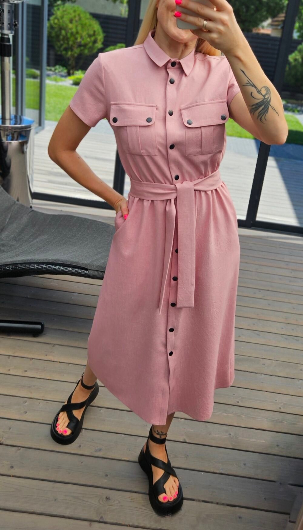 Suknelė "Pop" šv.rožinė
