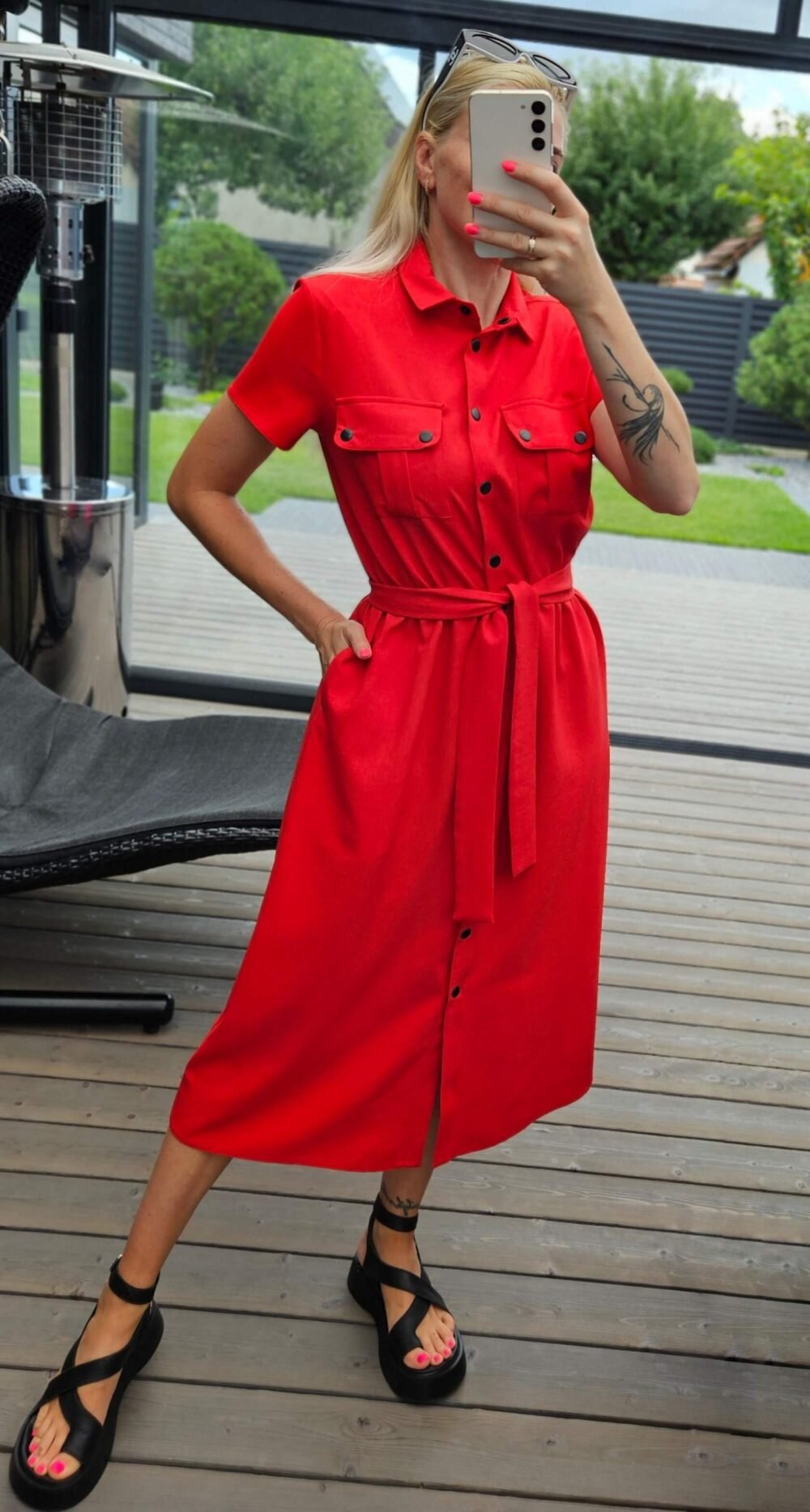 Suknelė "Pop" raudona