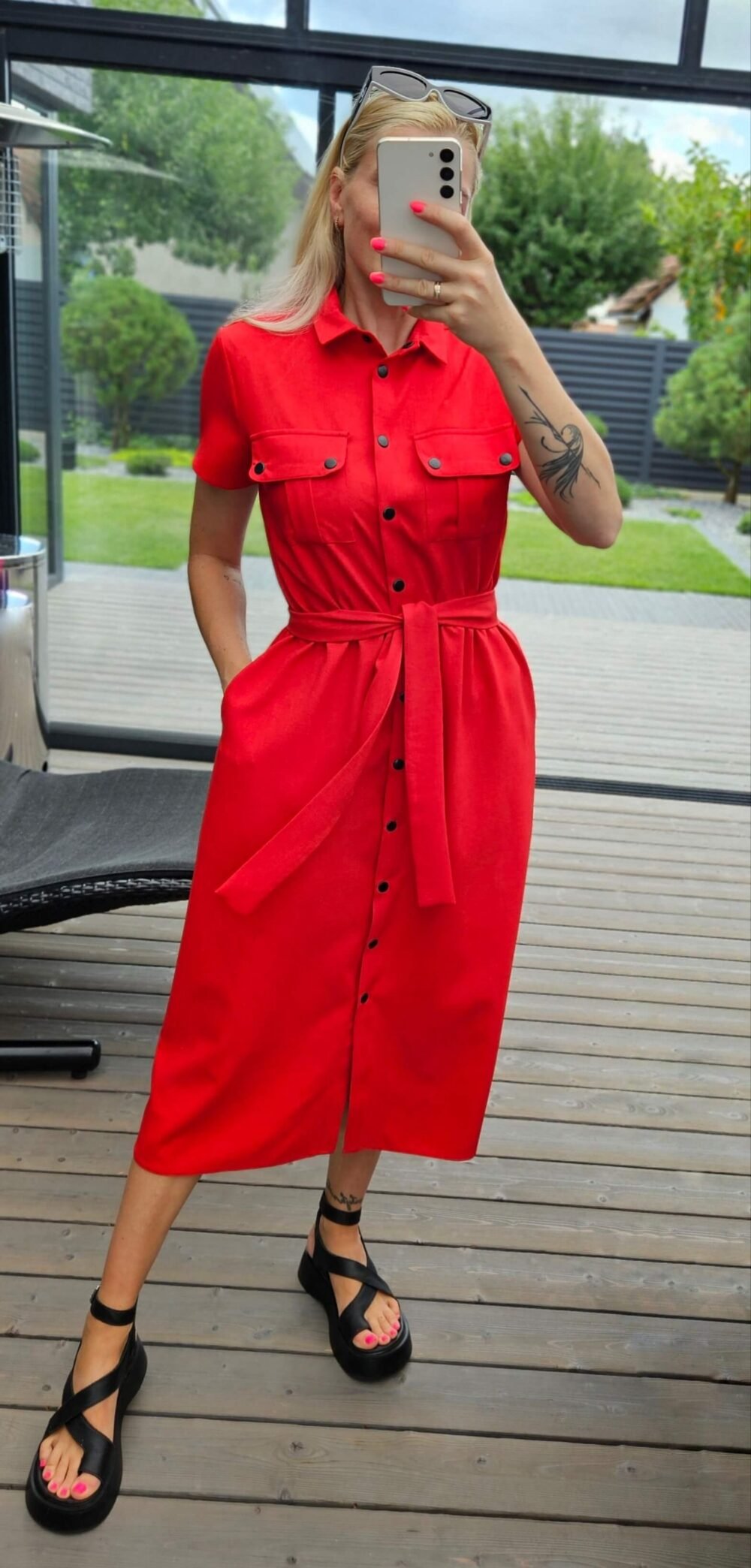 Suknelė "Pop" raudona