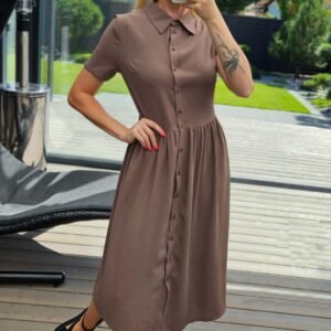 Suknelė "Belted" rusva