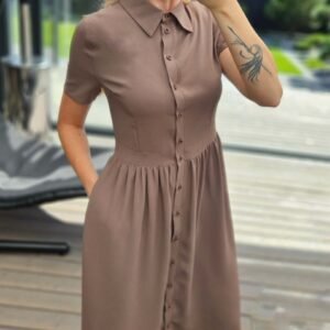 Suknelė "Belted" rusva