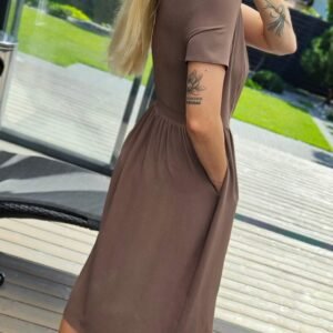 Suknelė "Belted" rusva