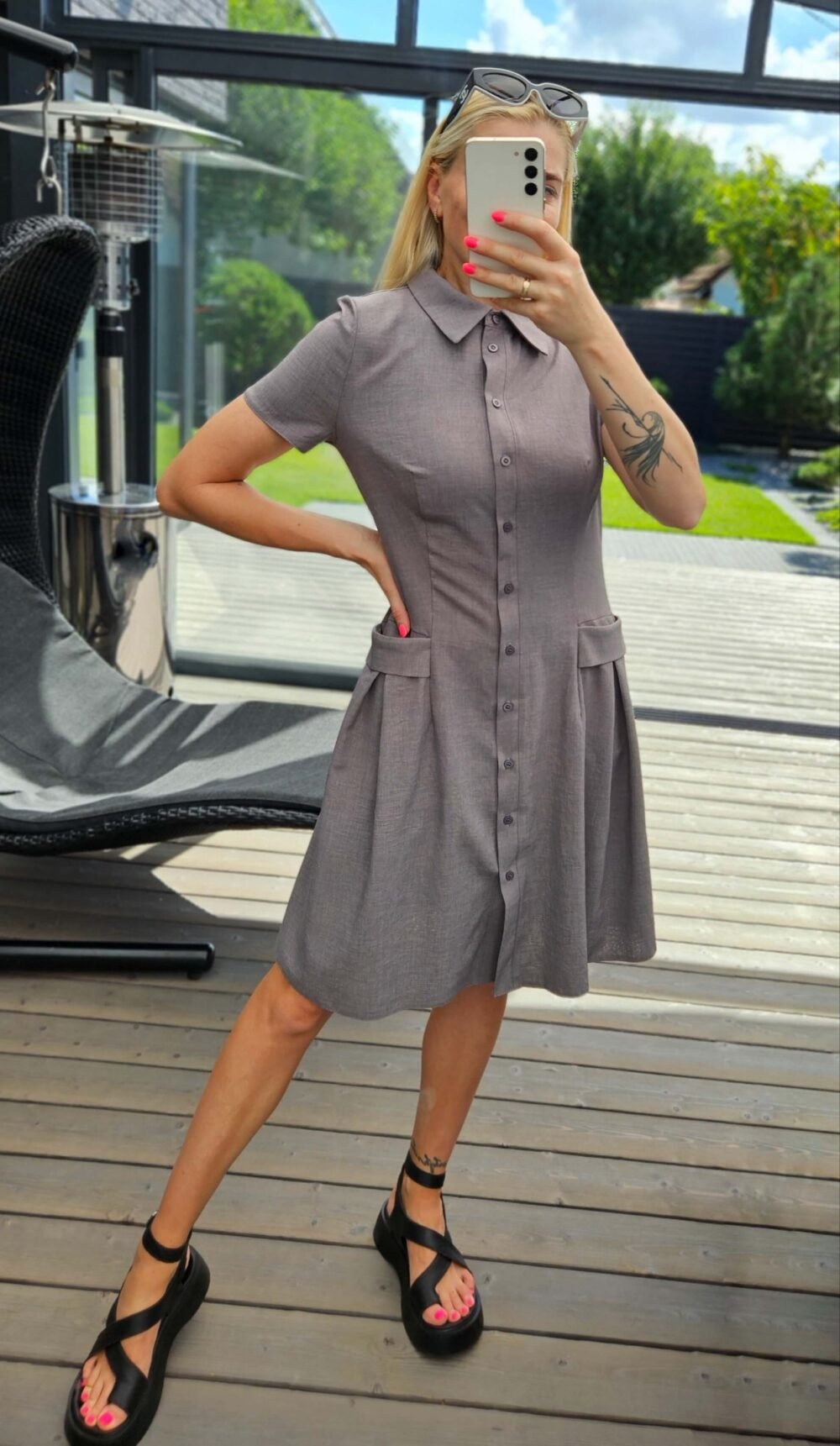 Suknelė "Bella" pilka
