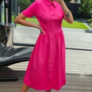 Suknelė "Belted" rožinė