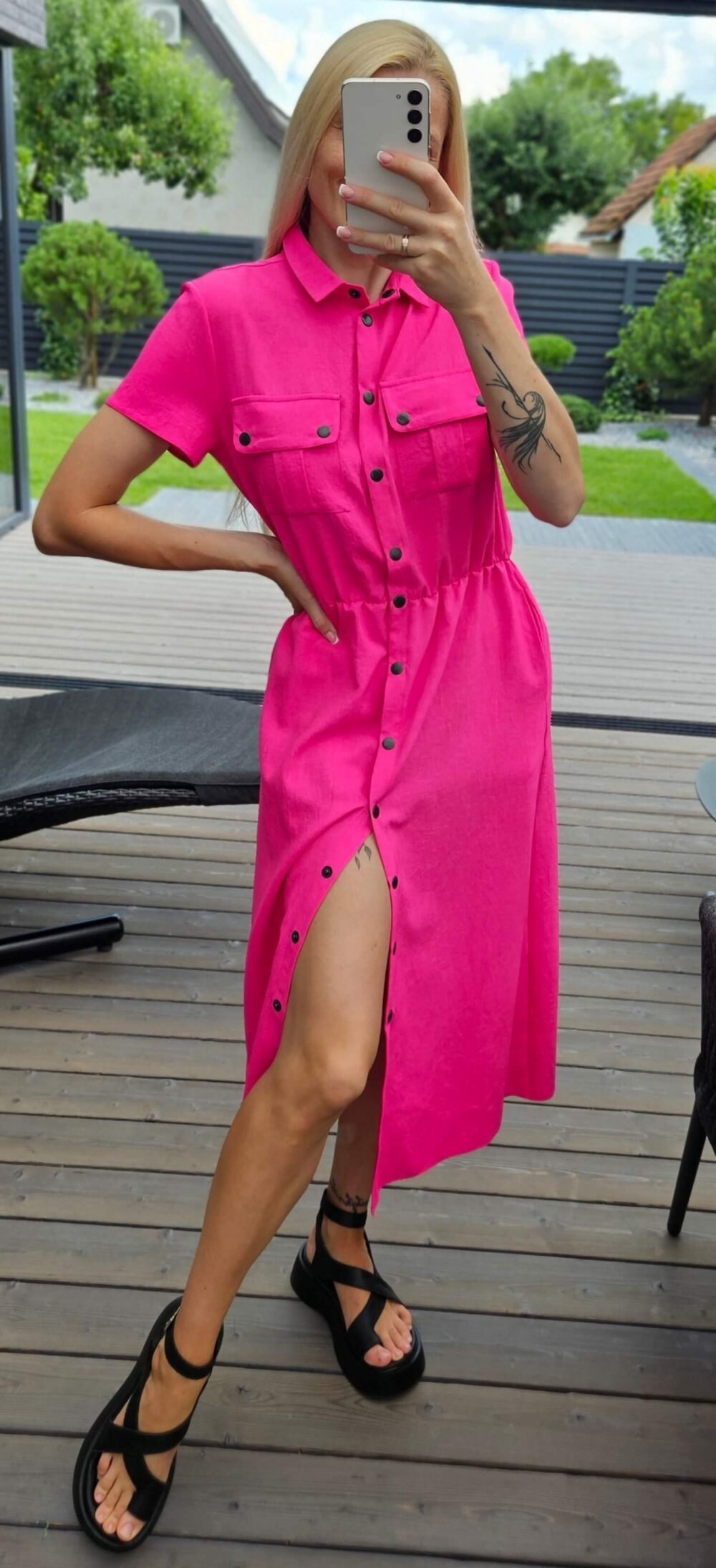 Suknelė "Pop" ciklameno rožinė