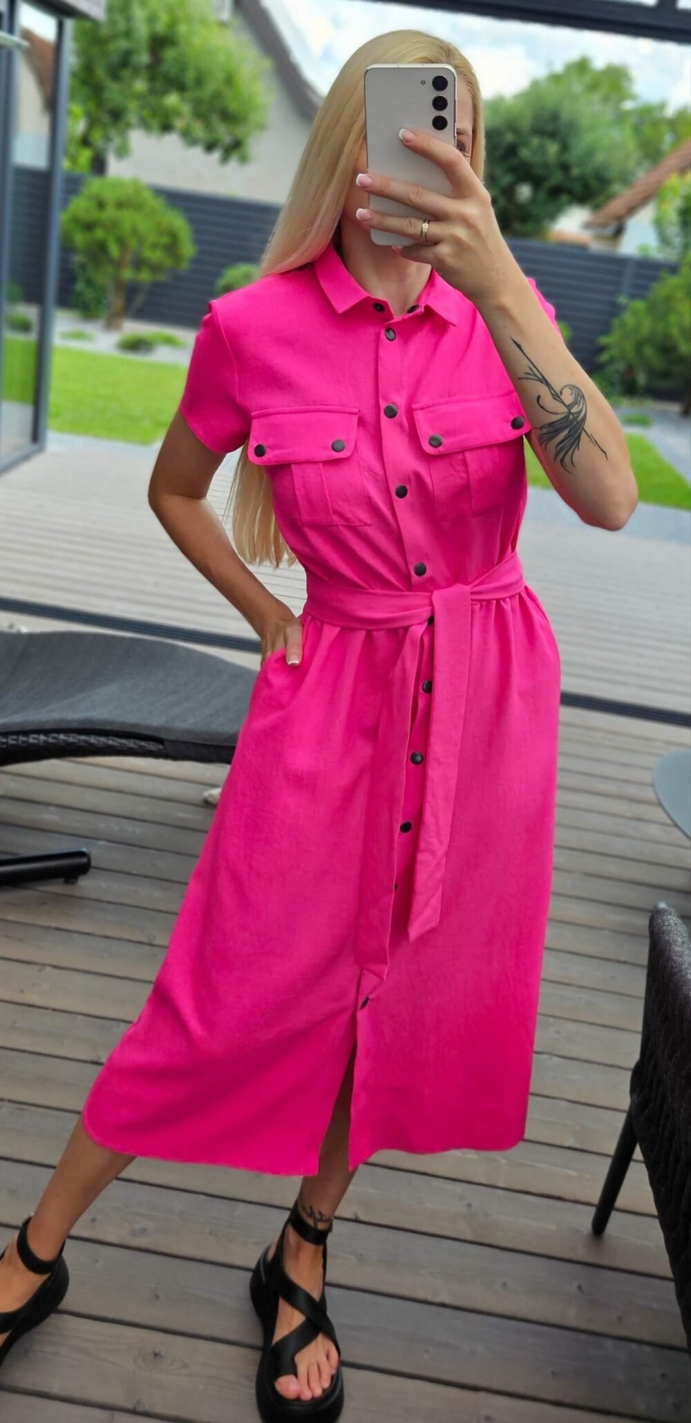 Suknelė "Pop" ciklameno rožinė