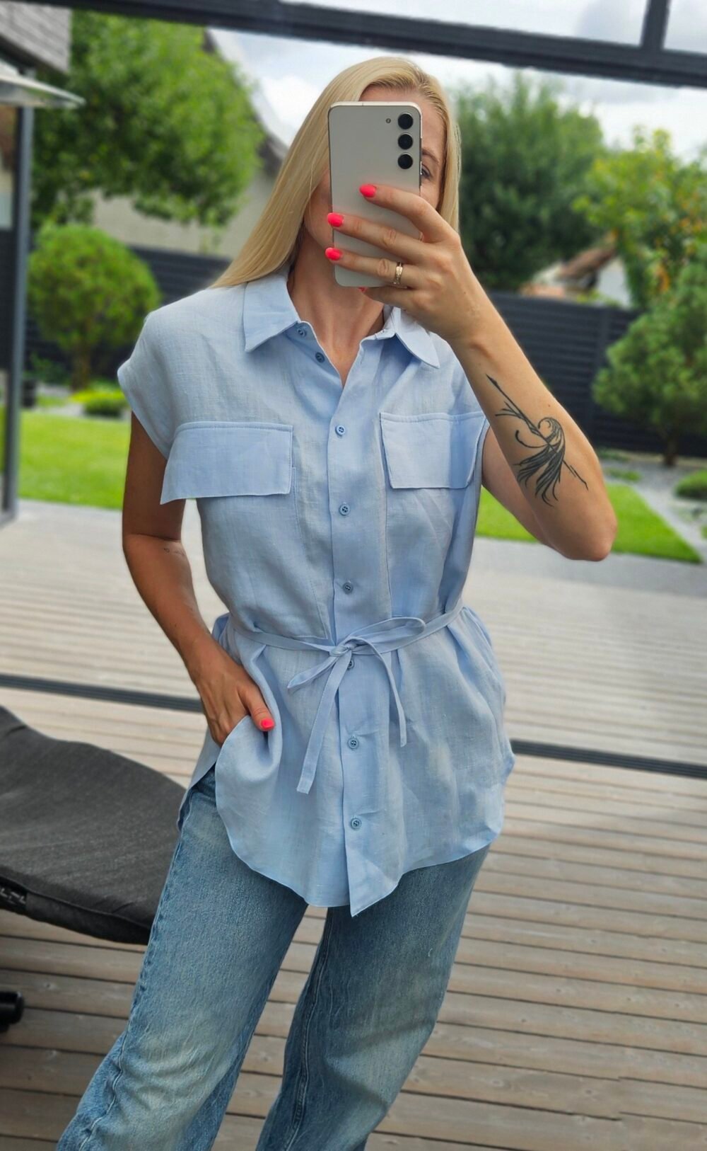 Marškiniai "Lina" žydri