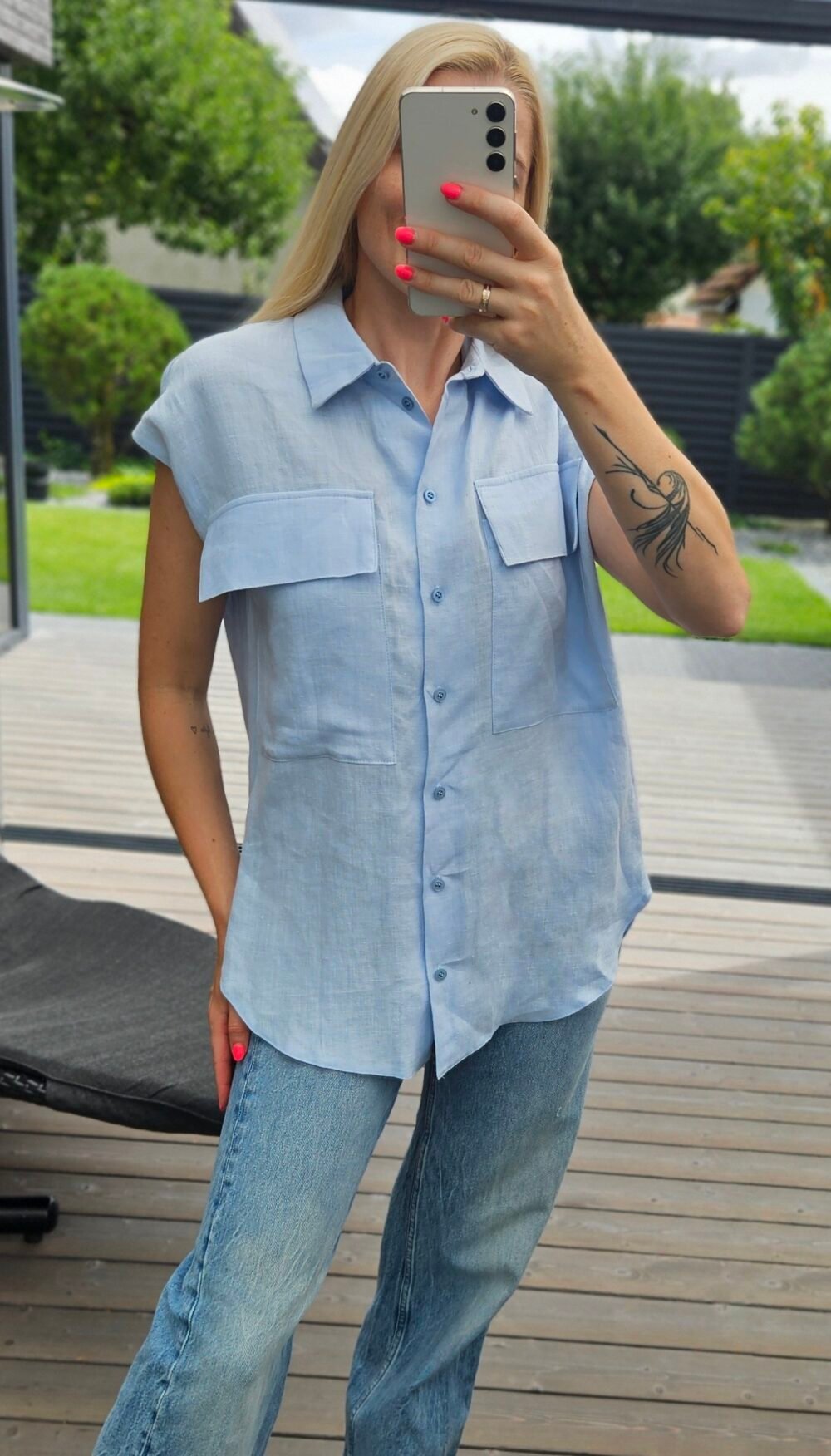 Marškiniai "Lina" žydri