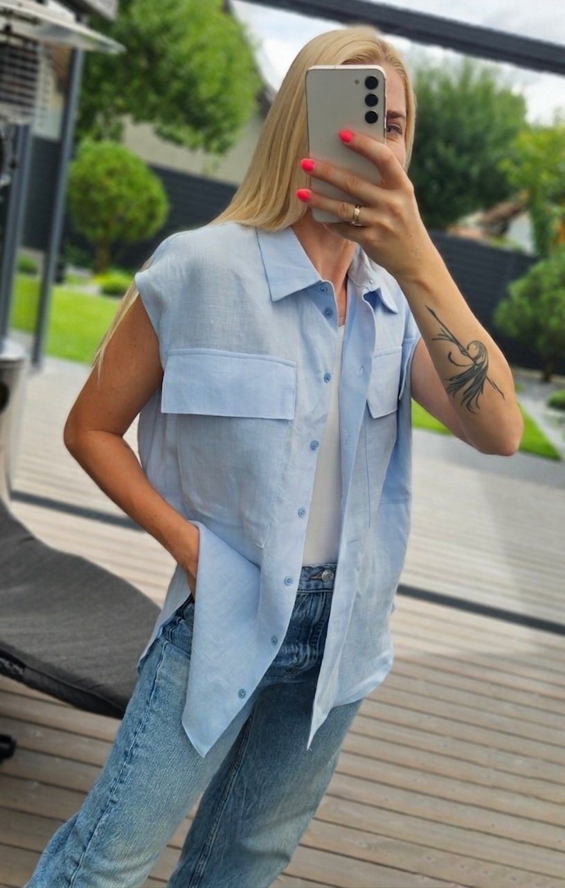 Marškiniai "Lina" žydri