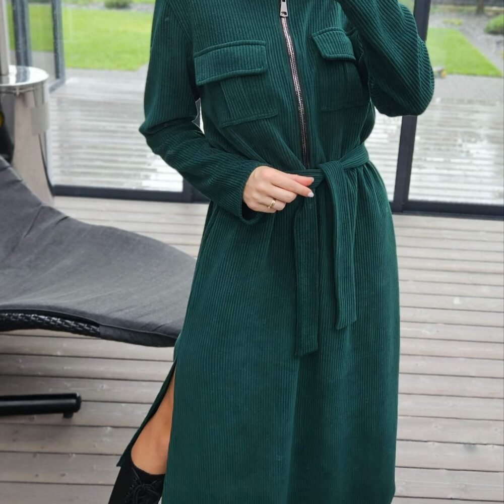 Velveto suknelė "TOP" žalia