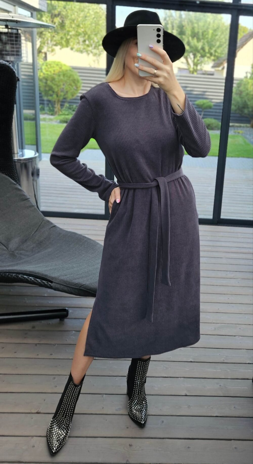 Suknelė "Vela" pilka