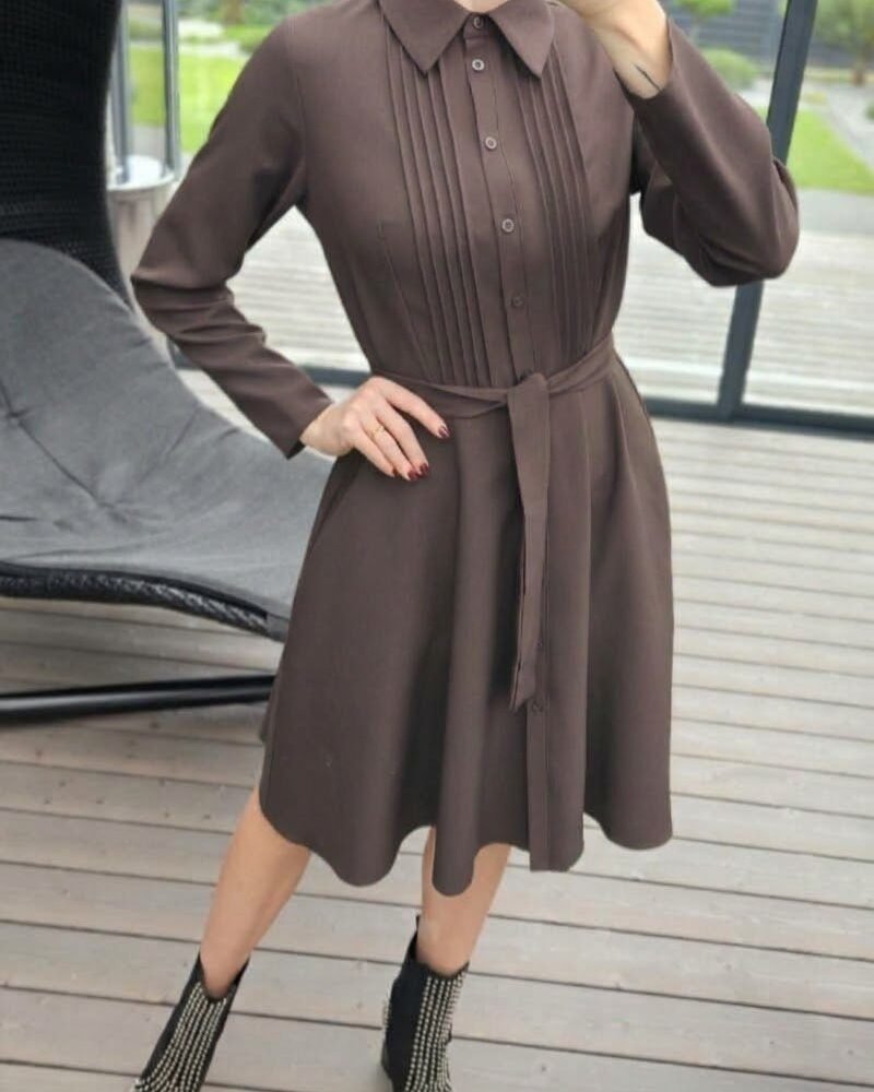 Suknelė "Simfonija" kakavinė