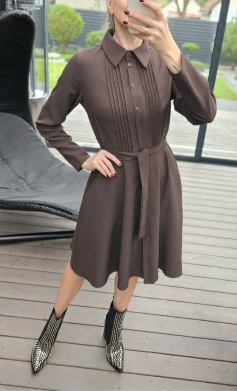 Suknelė "Simfonija" kakavinė